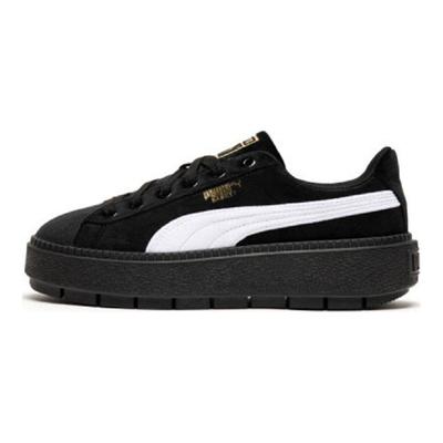 Platform Trace V Suede Удобные низкие кроссовки Женские кроссовки Черные Белые 372613-01