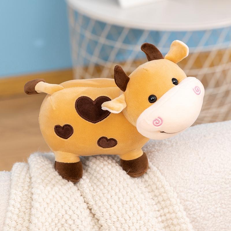 Cartoon Cattle Plush Doll Super Cute Cow Stuffed Toys Kawaii Room Decoration Baby Children Sleep Hug Pillow Sweet Gift For Girls