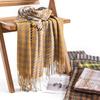 Fashion Contrasting Houndstooth Fringed Scarf for Women Winter New Fashion Warm and Versatile Imitation Cashmere Large Shawl