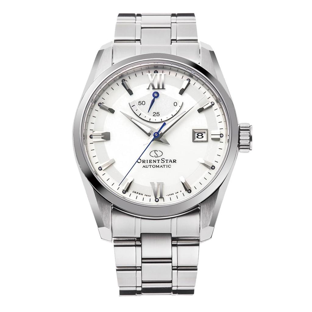 Orient Star Automatic Standard Made In with White and Silver RK-AU0006S Men's Watch, Mechanical, Japan, 2-Year Manufacturer's Warranty,
