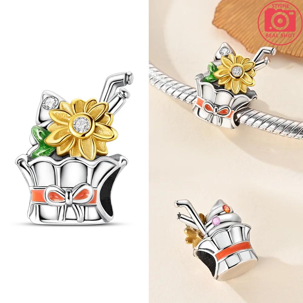 Exquisite Copper Original Gold Butterfly Maple Leaf Heart Charms Beads Fit Bracelet Women Jewelry Diy Accessory Gifts