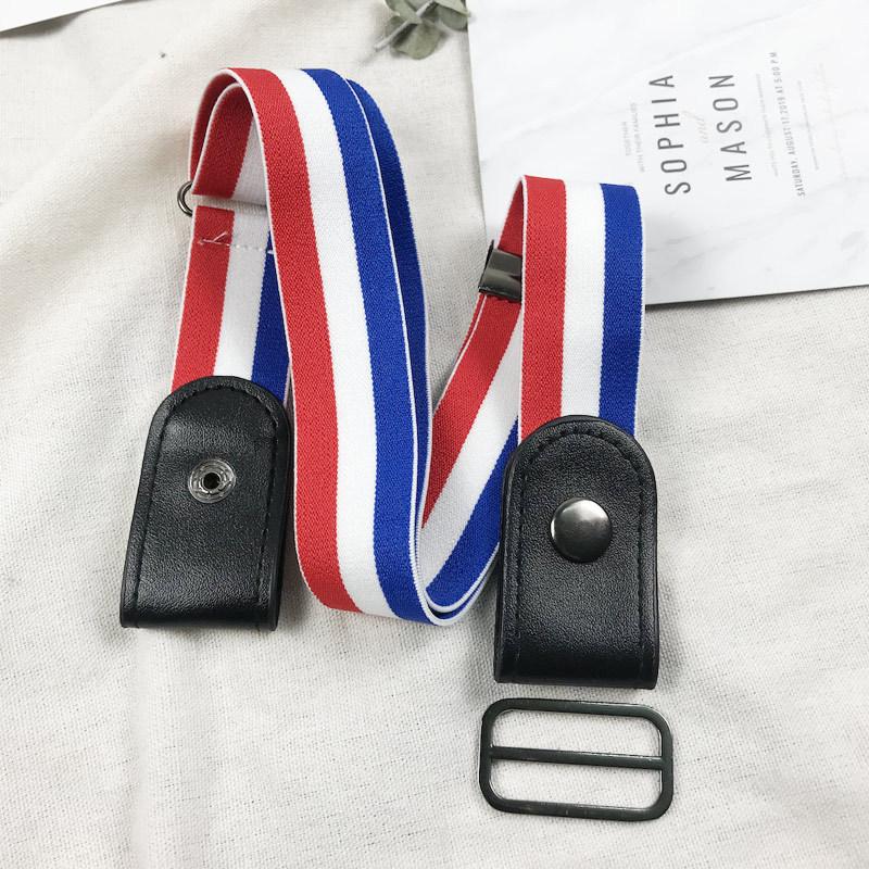 Невидимый ленивый пояс женский эластичный джинсовый ремень простой высокая плотность тянется как растягивающаяся пряжка бесплатно