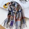 Hokkaido Pure Cashmere Couple Plaid Scarf Winter Women's Warm High-end Scarf Men