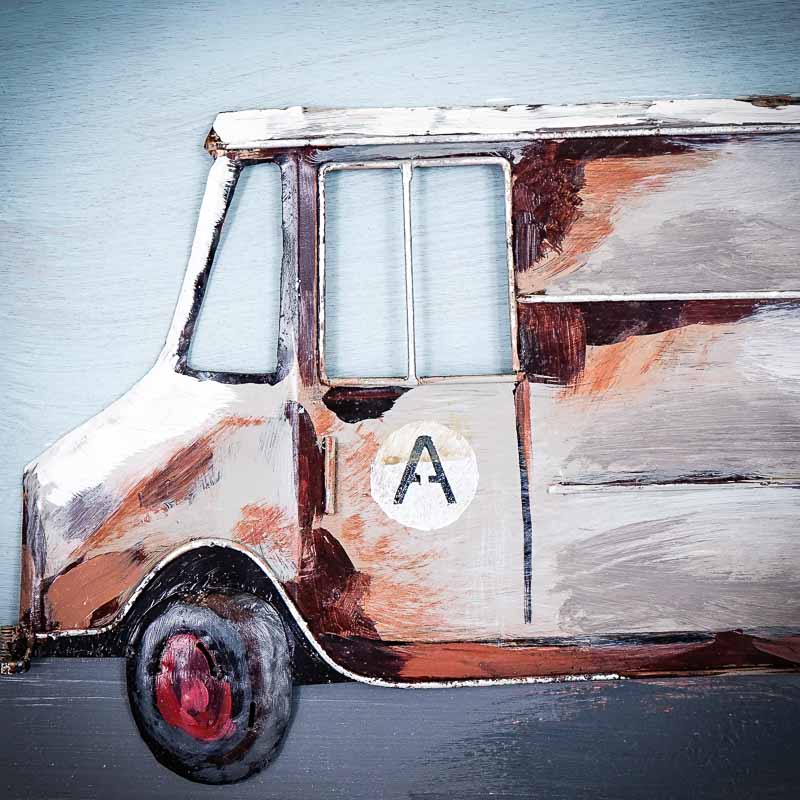 3D metal picture LOFT DELIVERY CAR 60x40