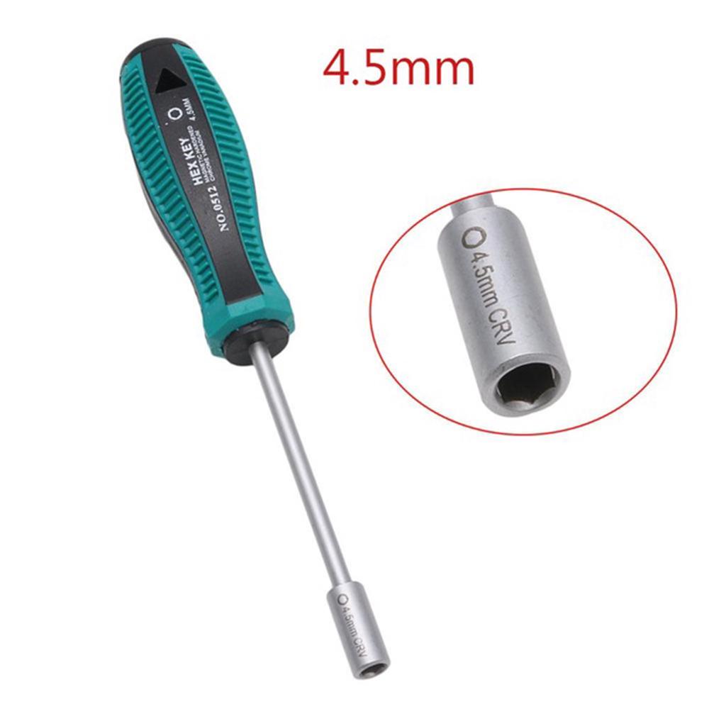 Metal Anti-slip Handle Hex Nut Key Wrench Nutdriver Socket Driver Screwdriver