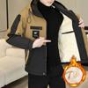 Plus Velvet Thick Jacket Men's Autumn and Winter Youth Tooling Hooded Jacket Men's Cold-proof Cotton Coat