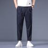 Мужские брюки из хлопка, повседневные эластичные мужские брюки, мужские длинные прямые, высокое качество, 4 цвета, брючный костюм больших размеров 42, 44, 46 CY6233