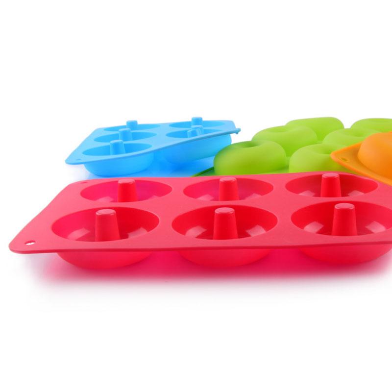 Модный лоток для пончиков с 6 полостями, силиконовый антипригарный инструмент для изготовления выпечки, 1 шт., термостойкая многоразовая форма