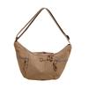 Small Bag Women's Cloth Bag 2025 New Korean Version One-shoulder Messenger Bag Casual Solid Color Foreign Style Women's Texture Dumpling Bag