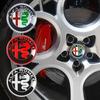 DCLLR1 4Pcs Car Emblem Wheel Hub Center Cover Car Accessories For Alfa Romeo 156 159 147 4C 8C 166 Giulia Giulietta Mito Stelvio Spider