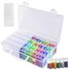 RekiLife Bead Case Subdivision 64 Pieces Storage Clear Case Made of Plastic Bead Holder Container