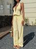 1116 European and American summer new suit casual sexy striped V-neck vest straight trousers suit