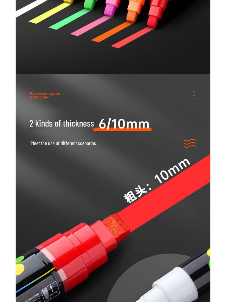 Светодиодный флуоресцентный маркер для меловых досок и белых досок, на водной основе.