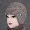 Женские зимние шапки для пожилых с толстым флисом и теплой защитой ушей, шапки из кроличьего пуха для защиты от холода, хлопковые шапки