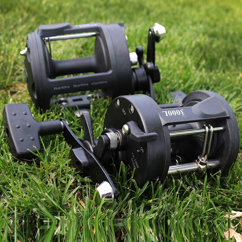 SOUGAYILANG RightTrolling Fishing Reel Black 3.8:1 Saltwater Freshwater Spinning Fishing Tackle Reel for Sea Fishing