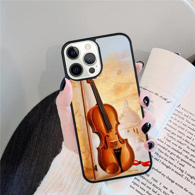 Музыкальный Виолончель Скрипка Ракушка Чехол Для iPhone 17 Air 15 16 14 13 12 Pro Max 11 Pro Max Plus Чехол для Телефона
