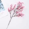 Pink Artificial Flowers Cherry Blossoms Gypsophila Fake Plants DIY Wedding Bouquet Vases for Home Decor Faux Christmas Branch