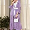 2025 cross-border bikini summer new cardigan skirt women's fashion and sexy simple knitted grid hollow beach