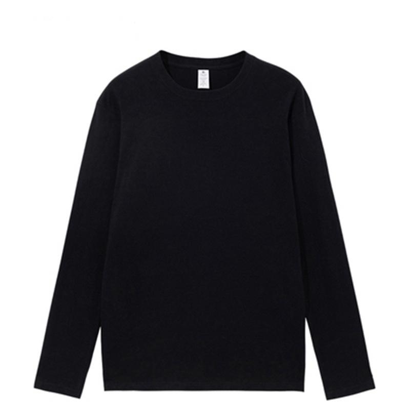 Женские парные футболки Топы Свободные С длинным рукавом Базовая рубашка Осенние модели Белый хлопок Футболки для тела Хлопок