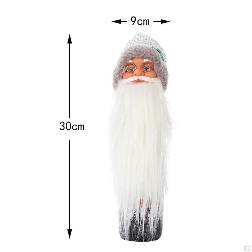 Крышка бутылки вина Санта-Клауса, рождественское украшение, декоративный подарок, украшение рождественской елки для церемонии