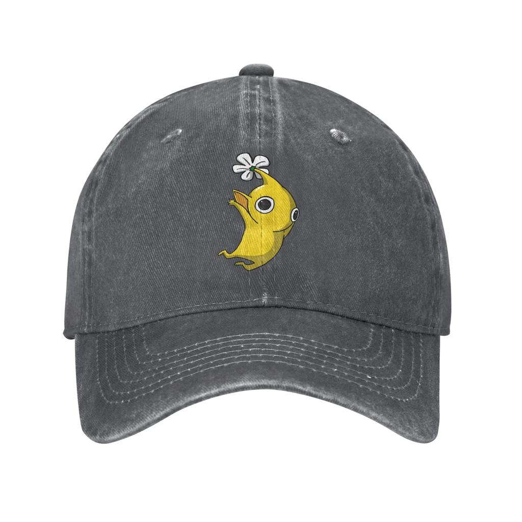 Washed Baseball Cap Cute Pikmins Summer Hip Hop Hats For Unisex Unisex Design Print Kpop Rock Sun Baseball Caps