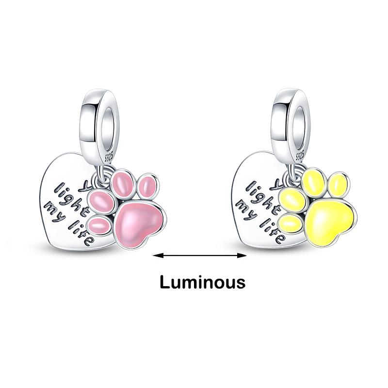 100% 925 Sterling Silver Firefly Star Bling Bling Blue Luminous Charms Beads Fit 925 Original Bracelets DIY Fine Jewelry