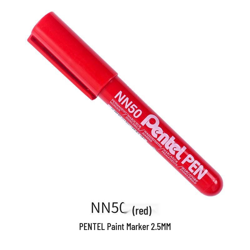 Маркер Pentel на масляной основе с большим наконечником: Круглый (НН50) или Квадратный/Плоский (NN60).