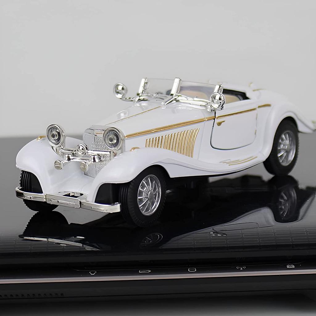 1:28 масштабов Benz 500K, откидной литой металл, антикварные классические модели автомобилей, коллекционные игрушки, подарки (Длина 6,5 дюйма/16,8 см)
