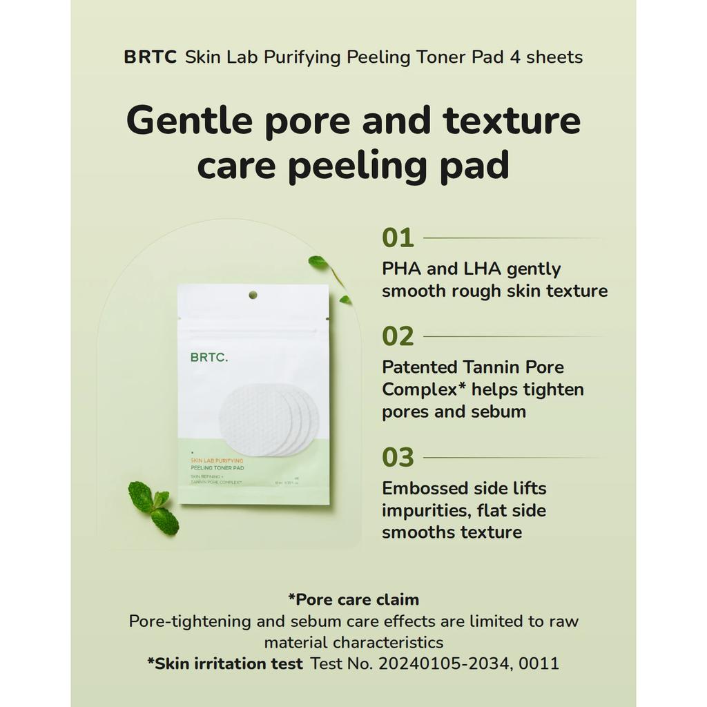 BRTC Skin Lab Очищающий пилинг-тонер в дисках 4 шт.