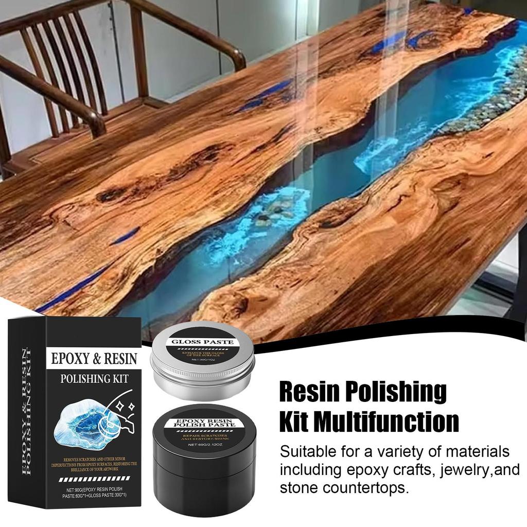 Epoxy Polishing Kit Restore Luster Creamy Paste Epoxy Resin Polishing Kit for Scratching for Homeowners Beginners Art Projects