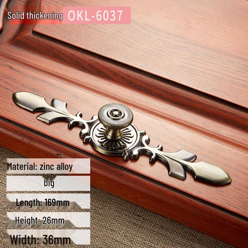 Классические европейские антикварные медные ручки для кухонных шкафов и гардеробов в зеленом и красном цвете