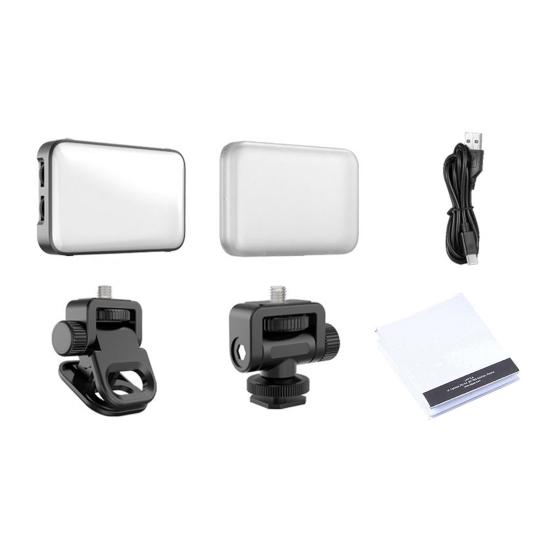 Светодиодный заполняющий свет с регулируемым кронштейном, сверхъяркий, компактный, портативный, перезаряжаемый, заполняющий свет, светильник для селфи с мягким рассеивателем