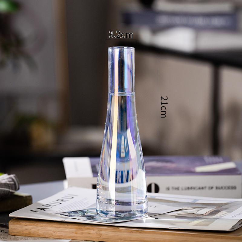 Eco Micro Landscape Hydroponic Glass Vase for Single Stem - Transparent, Creative, Simple Flower Arrangement Decor