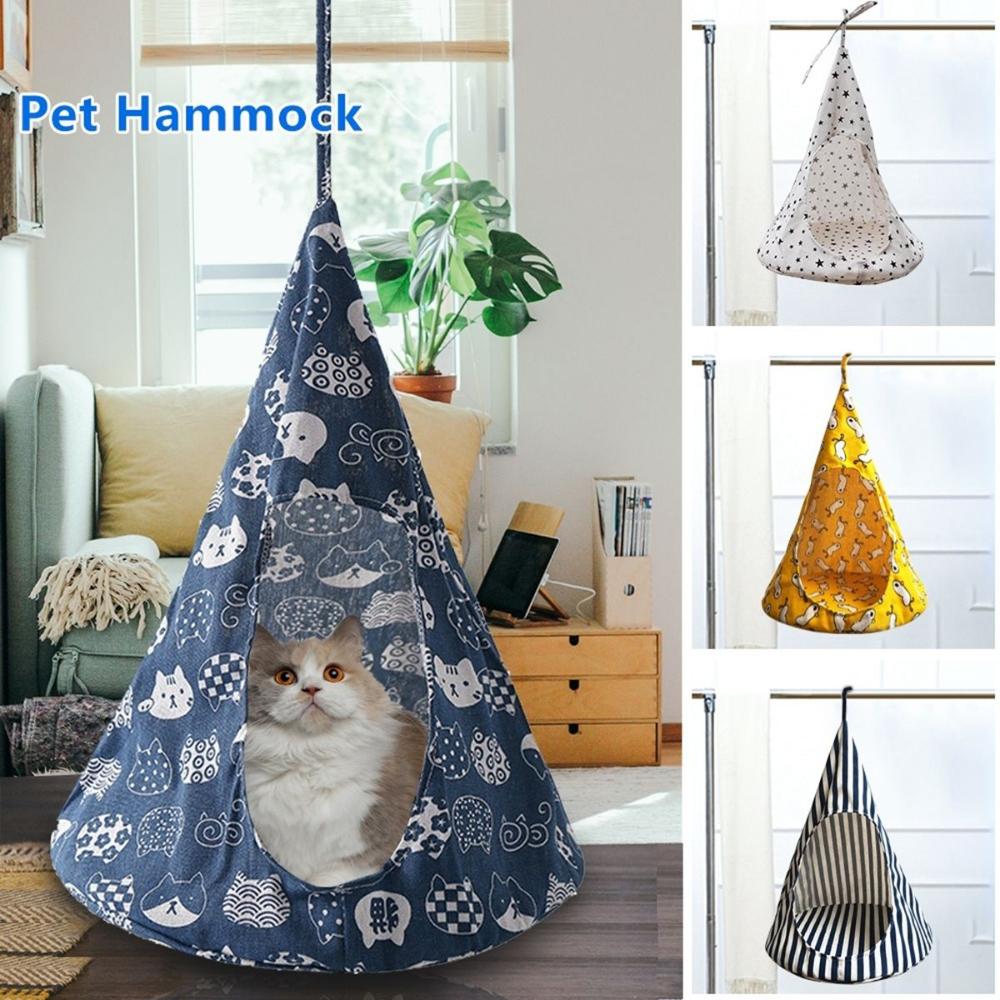 Cute Foldable Pet Supplies Removable Breathable Hanging House Hammock Hanging House Cat Tent Bed