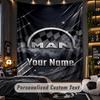 TapestryMAN Truck Custom Name Text Personalized Wall Hanging Tapestry Home Wall Decor