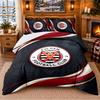 Printed 3Pcs Bedding Set Fulham Football Pattern Bed Sheet Pillowcase For Bedroom Decor
