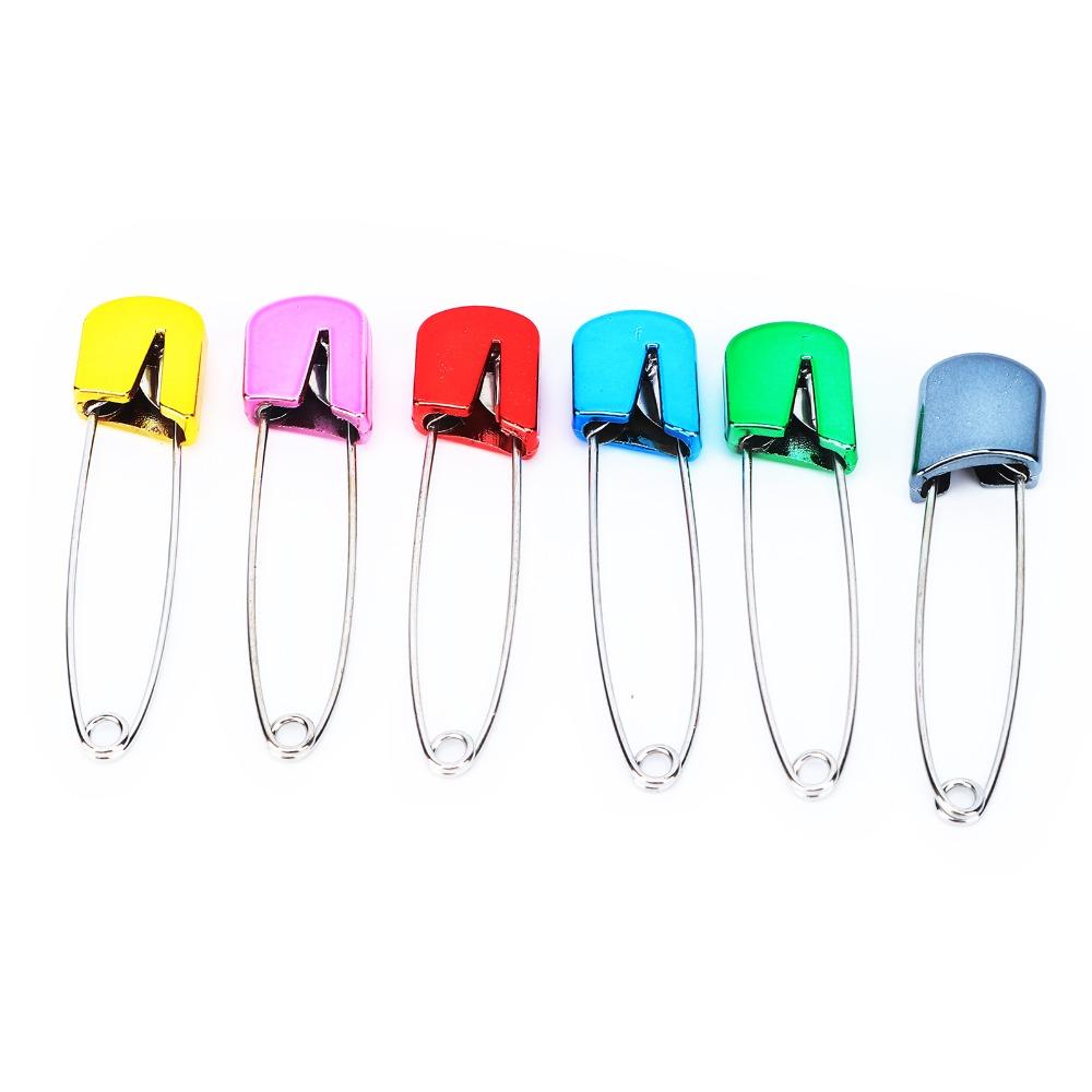100pcs Assorted Color Safety Pins Stainless Steel Cloth Diaper Pins Diaper Pins For Tag Fastening