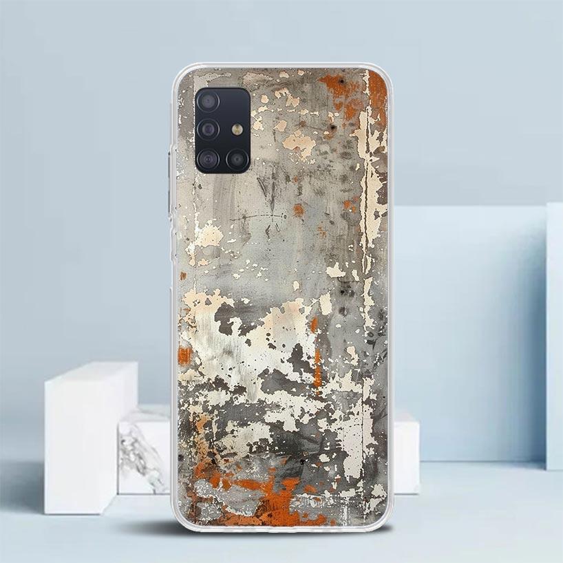 Винтажный промышленный стиль Ржавый узор Мягкий чехол для Samsung Galaxy A12 A22 A32 A52 A72 A02S Чехол для телефона Note 20 Ultra 10 S10 Pl