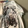 Harajuku T-Shirt Aesthetic Gothic Punk Cartoon Short Sleeve O-Neck Tops Women Dropshipping Summer Loose Oversize Street Clothes