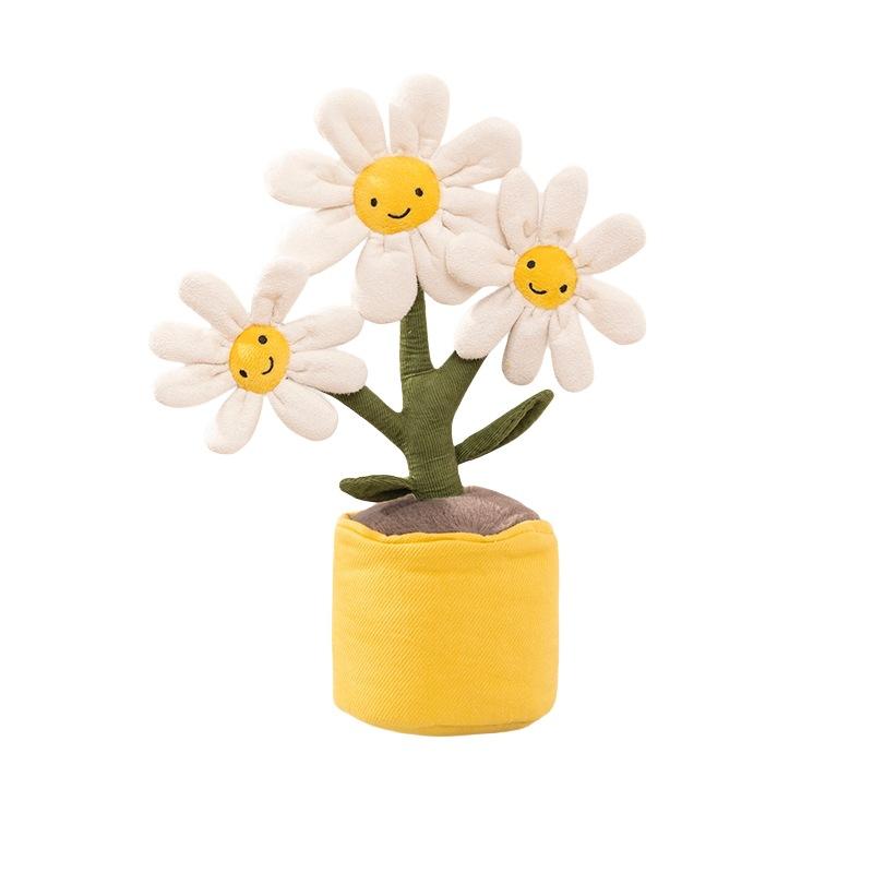 Jelly Cats Fun Little Daisy Potted Doll Tulip Narcissus Potted Plush Toy Decoration Decoration