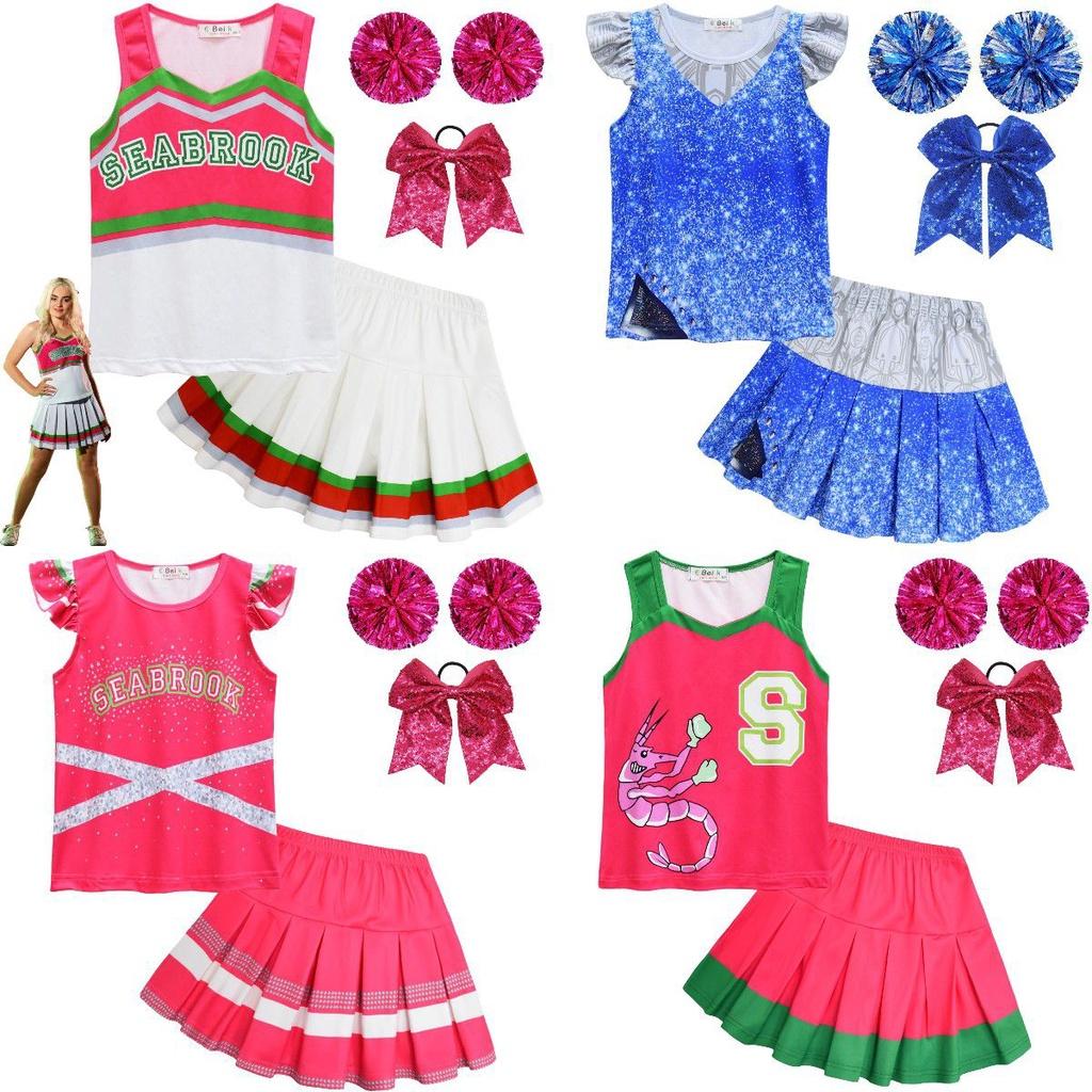 Creepy Zombies 3 Cheerleader Cosplay Costume For Girls Perfect Gift For Halloween