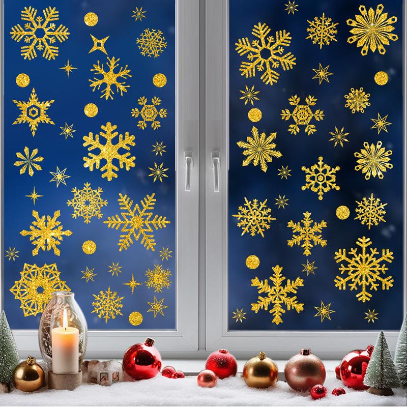 9 шт./лот Рождественская снежинка настенная наклейка новая Рождественская снежинка стеклянная настенная наклейка украшение на стену декор комнаты