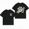 Clothing New 100% Cotton Breathable Summer T-Shirt One Piece Luffy Gear 5 Print Casual Streetwear Tops Unisex