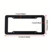 Carbon Fiber License Plate Frame US Car Front And Rear Automobile Accessories Stylish Black Carbon Look Plastic Holders
