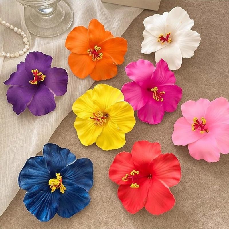 Pack Of 3 Flower Hair Clip For Women Slip Resistant Plumeria Plan Party Wedding Hair Styling