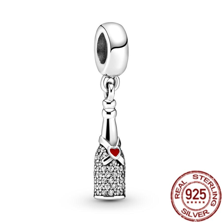 Новые балетки из стерлингового серебра 925 пробы и с подвесками в виде крыльев ангела из бисера, подходят для милого модного браслета, ожерелья, ювелирные изделия для женщин, подарок