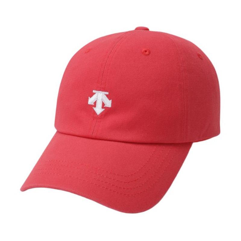 DESCENTE Cotton Casual Duckbill Cap Unisex Couple Style Red peaked SP323UCP71-RED0