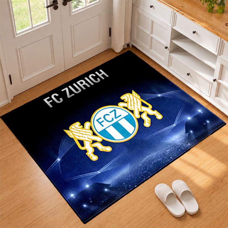 FC Zurich Carpet Door Mat for Living Room or Bedroom Protective Mat Under Chair Office Decoration Christmas Gift Birthday Present