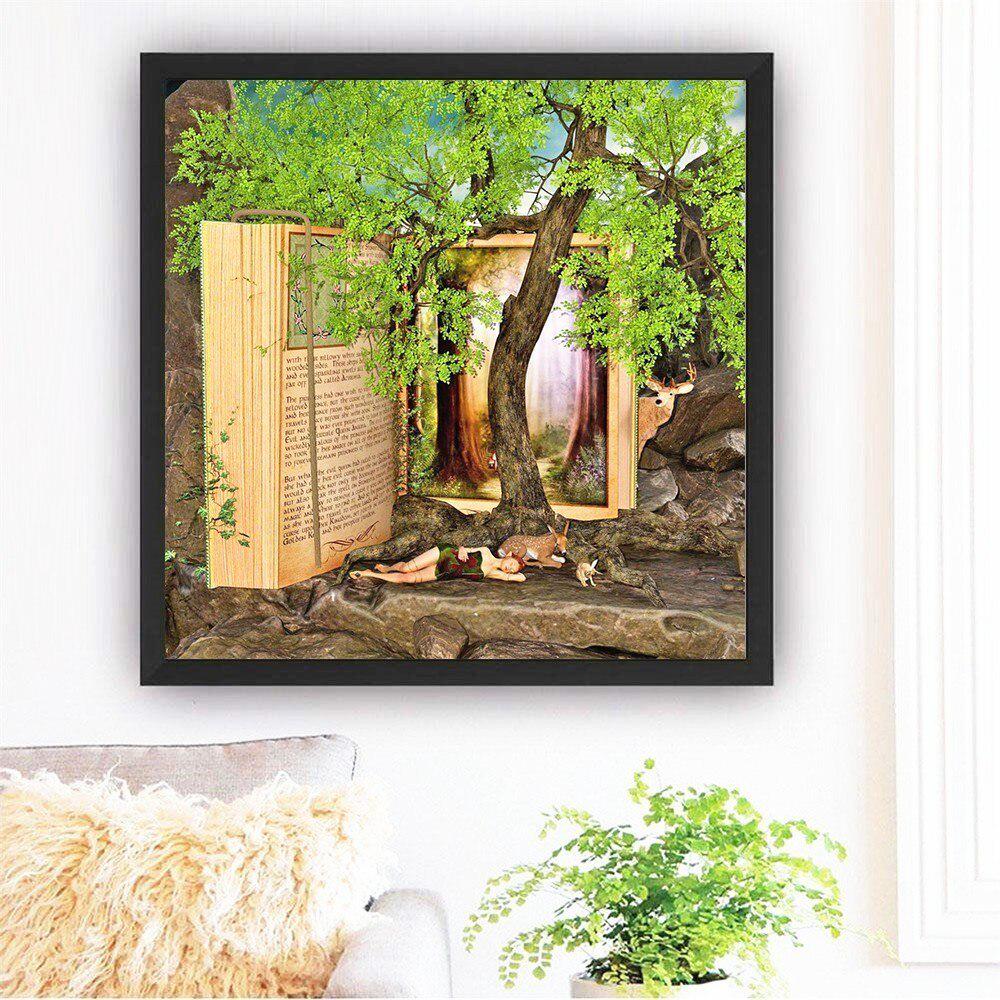 Diamond Painting Round Stones Plant Diamond Embroidery Full Display Scenery