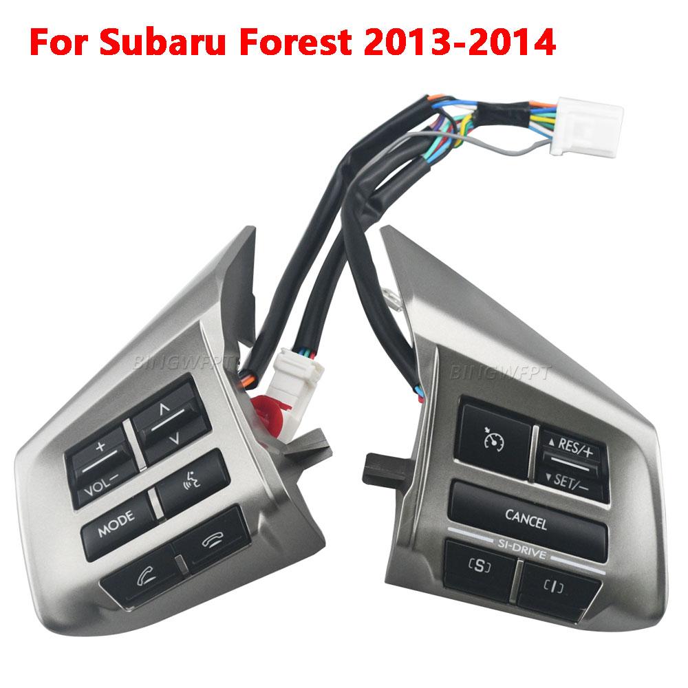 Steering Wheel Cruise Control Switch 83154-AJ180 For Subaru Forest XV Legacy 2013-2014 Bluetooth Phone Button With Backlight